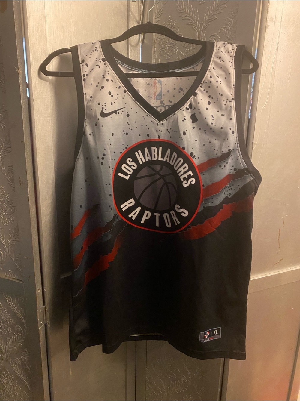 Nike Los Habladores Raptors Jersey - Black, Gray, Red  XL